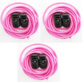 3 Pc No Tie Shoelaces Elastic Lock Running Shoe Laces Jogging Canvas Sneakers