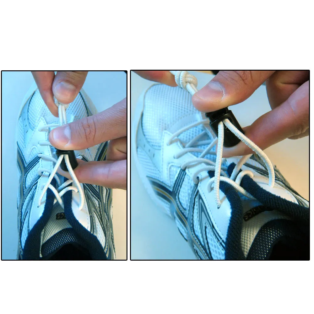 3 Pc No Tie Shoelaces Elastic Lock Running Shoe Laces Jogging Canvas Sneakers