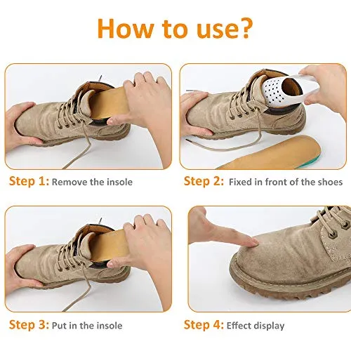 4 Pairs Shoe Crease Protectors for Air Force Shoes, Anti-Wrinkle Shoe Crease Guard for Sneaker and Casual Shoes, Anti Crease Shoe Protectors for Men's 7-12/ Women's 5-8