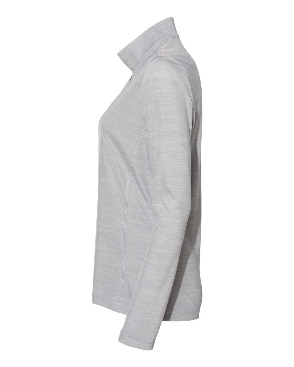 Adidas A476 Women's Lightweight Mélange Quarter-Zip Pullover