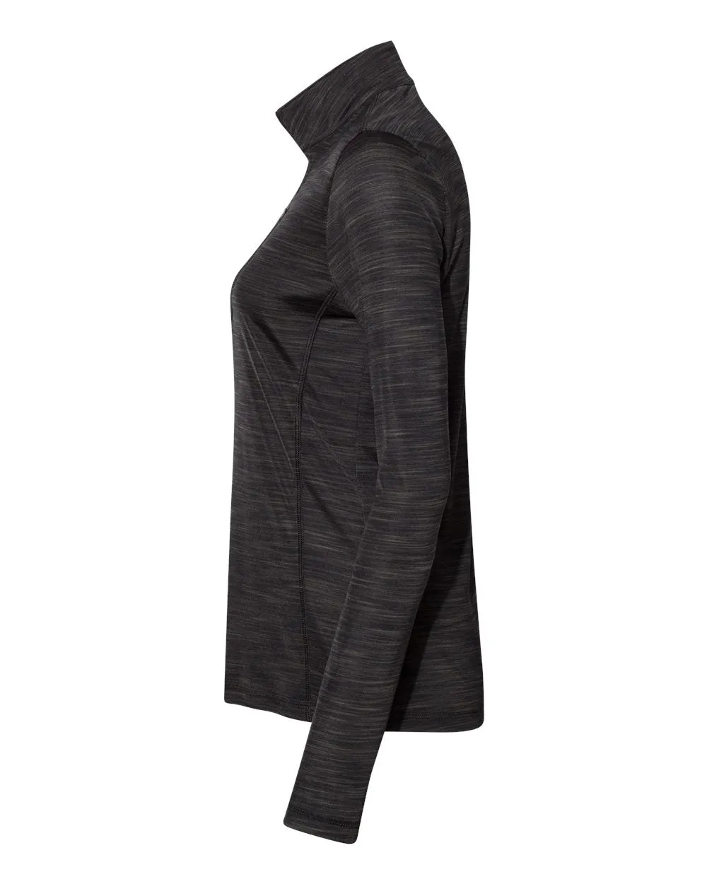 Adidas A476 Women's Lightweight Mélange Quarter-Zip Pullover