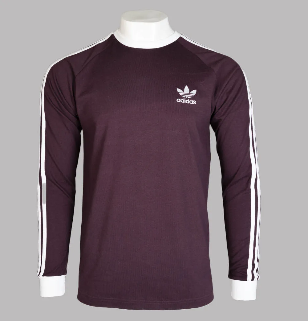 Adidas Adicolor 3-Stripes L/S T-Shirt Shadow Maroon