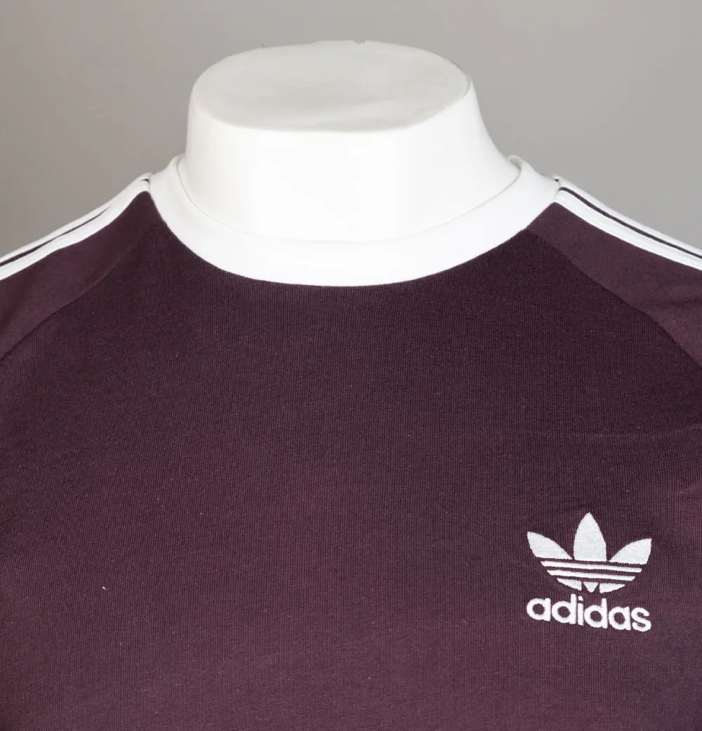 Adidas Adicolor 3-Stripes L/S T-Shirt Shadow Maroon
