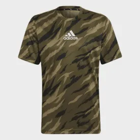 ADIDAS AEROREADY FEELSTRONG CAMO SPORT TEE - HD4318