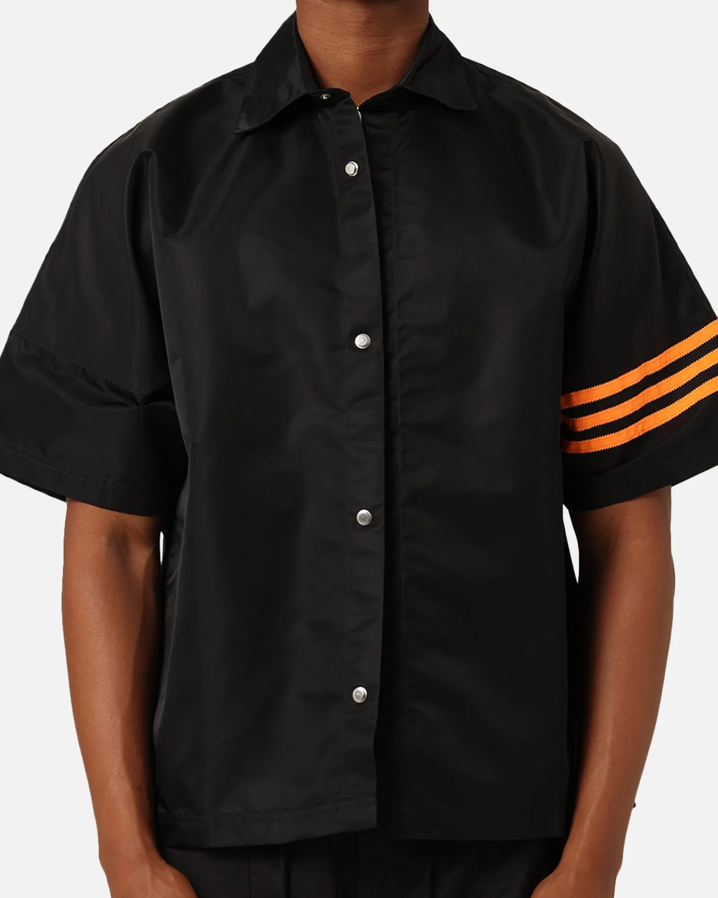 Adidas Neuclassics  Short Sleeve Over Shirt Black/Semi Impact Orange