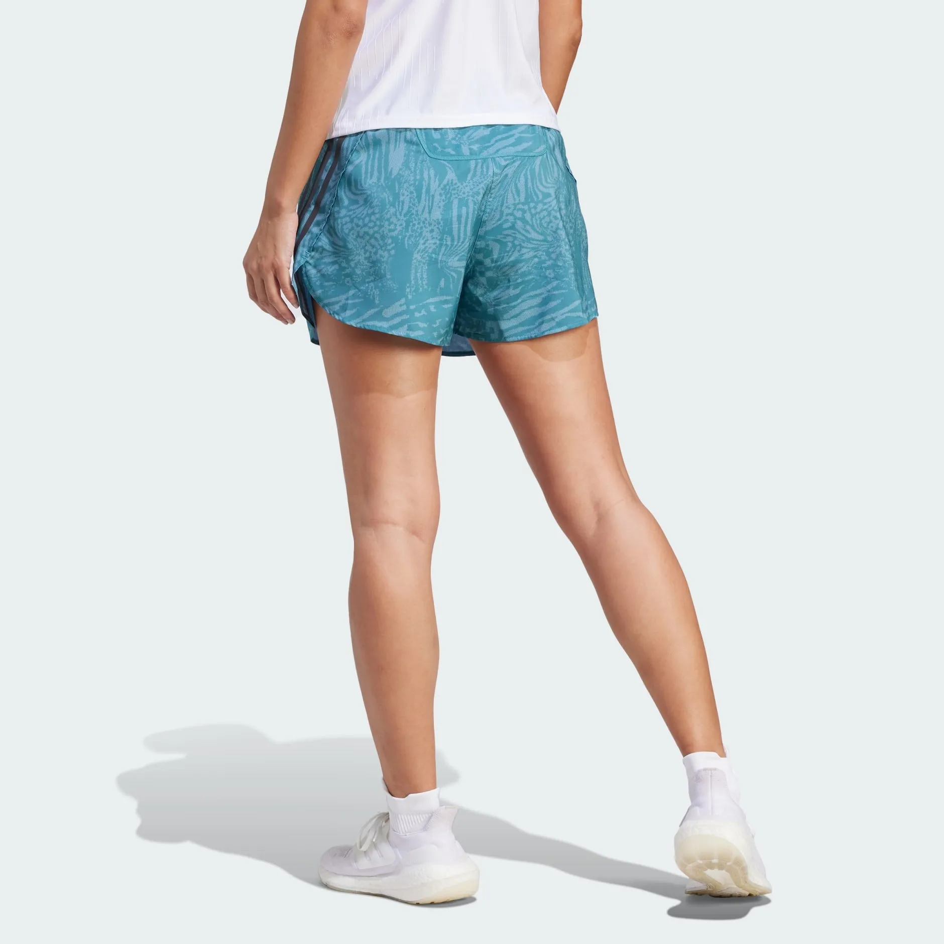 ADIDAS RUN ICONS 3-STRIPES ALLOVER PRINT RUNNING SHORTS - IL1741