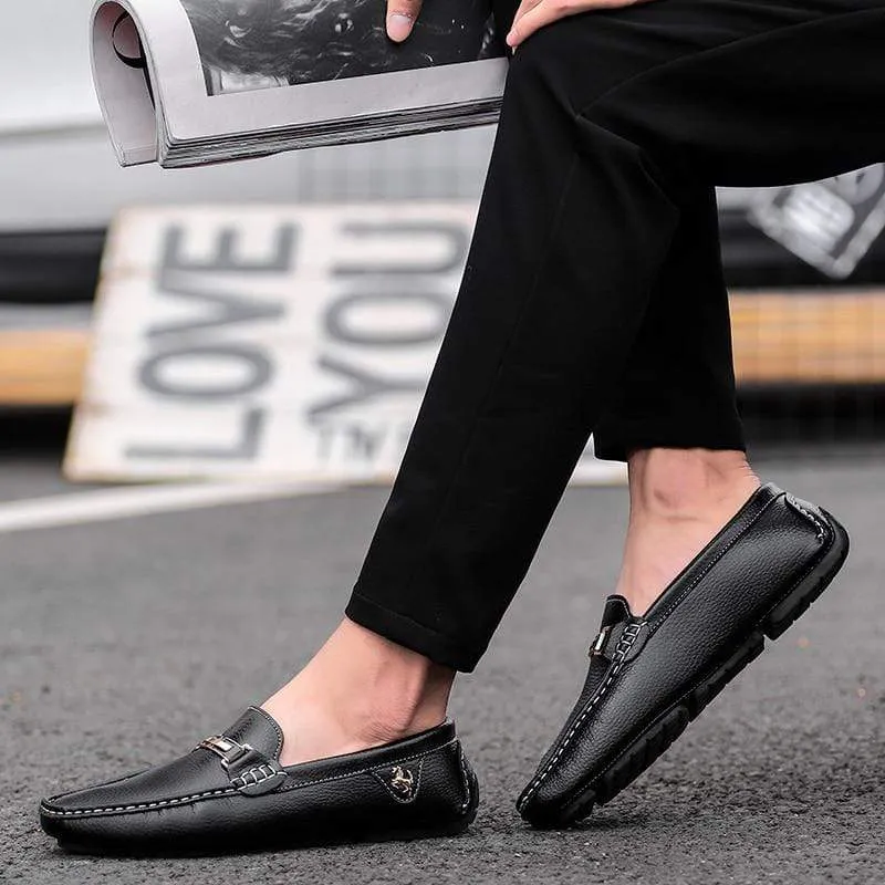 ALCUBIEREE Leather Boat Shoes