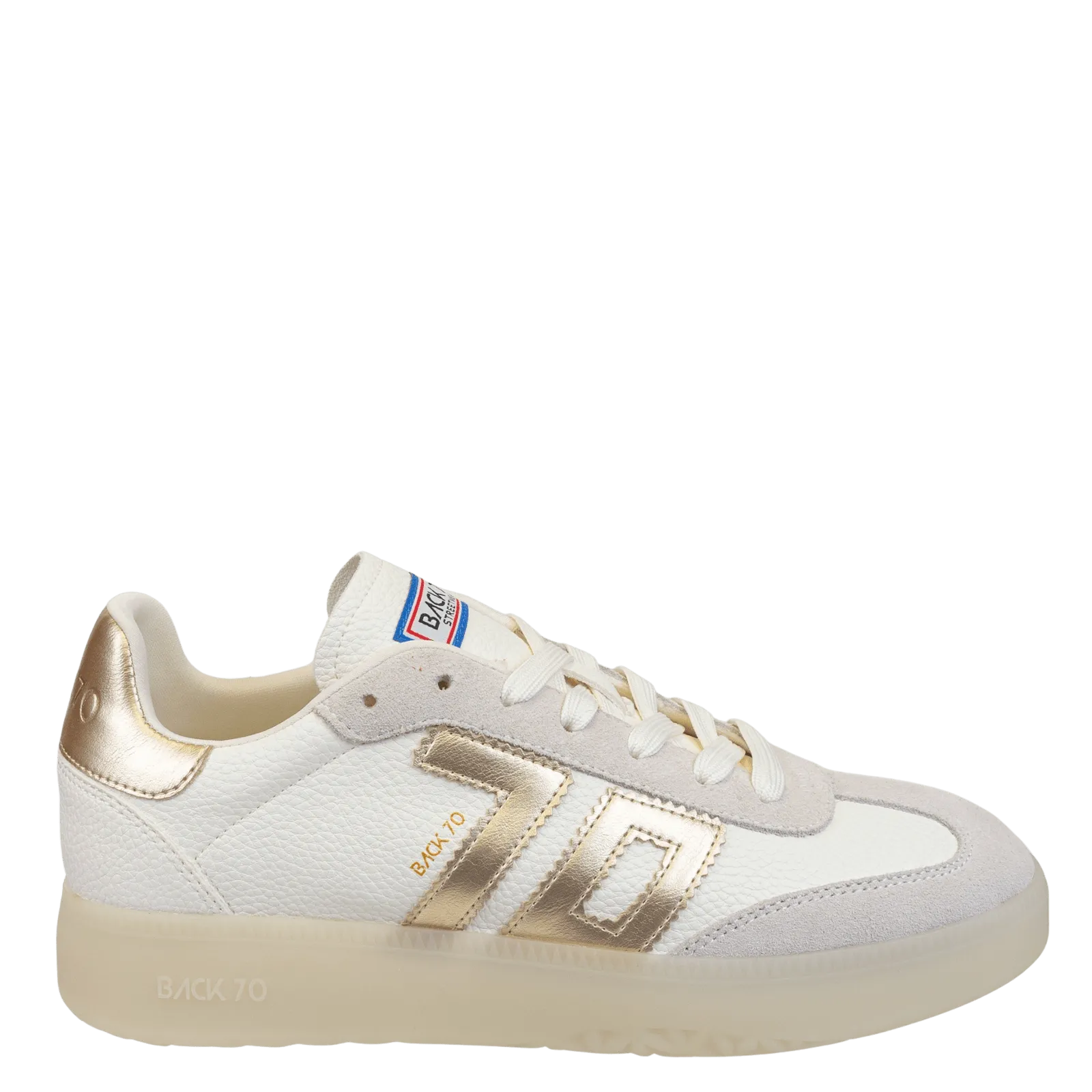Back 70 Streetwear Boston Sneakers in Metallic Gold