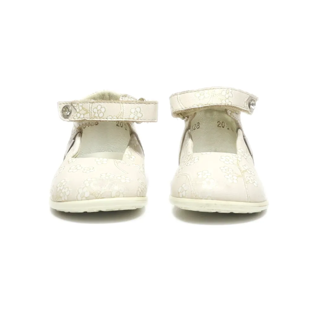 Balducci Flat Sandals Leather Beige Colour For Kids