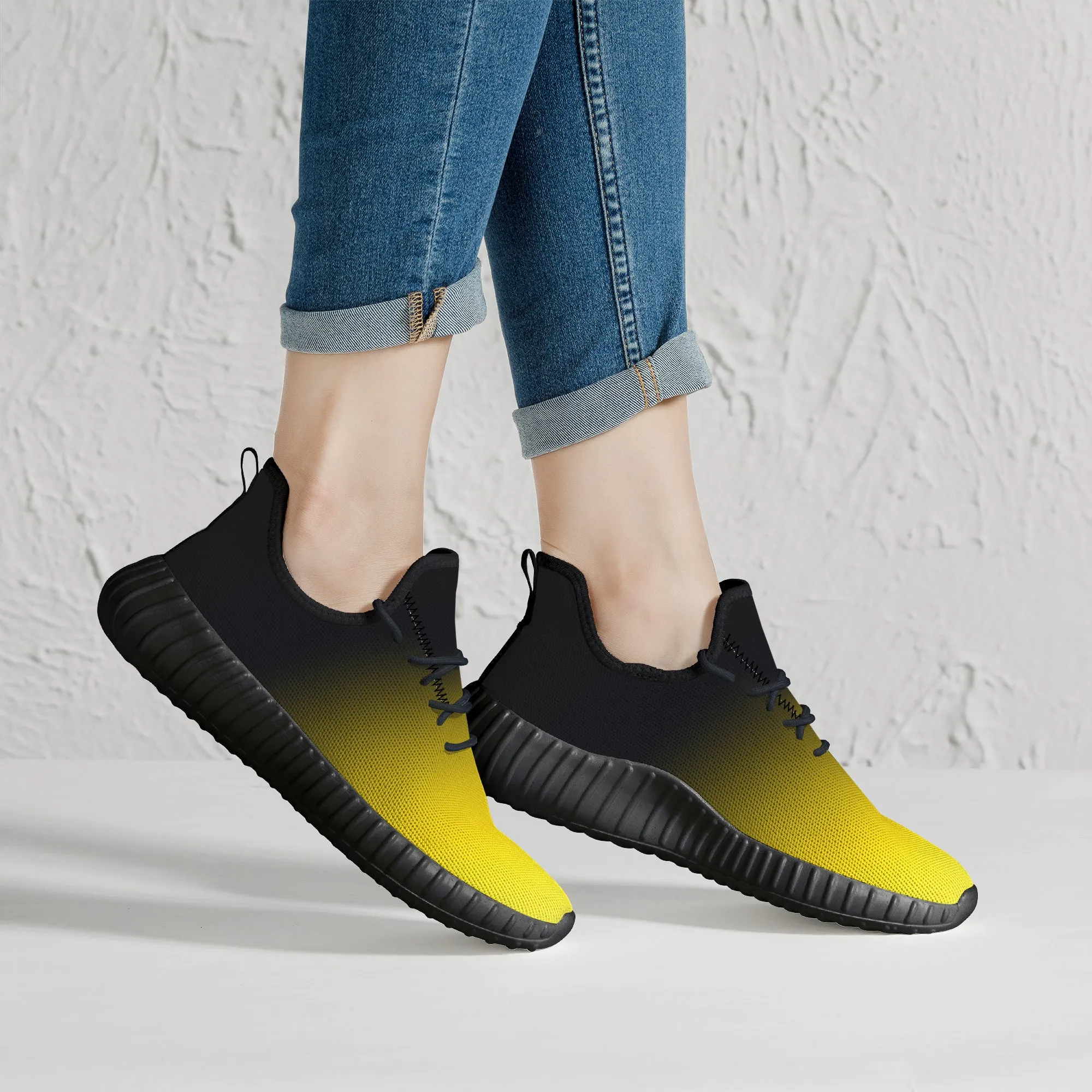 Black and Yellow Steelers Fan Sneakers