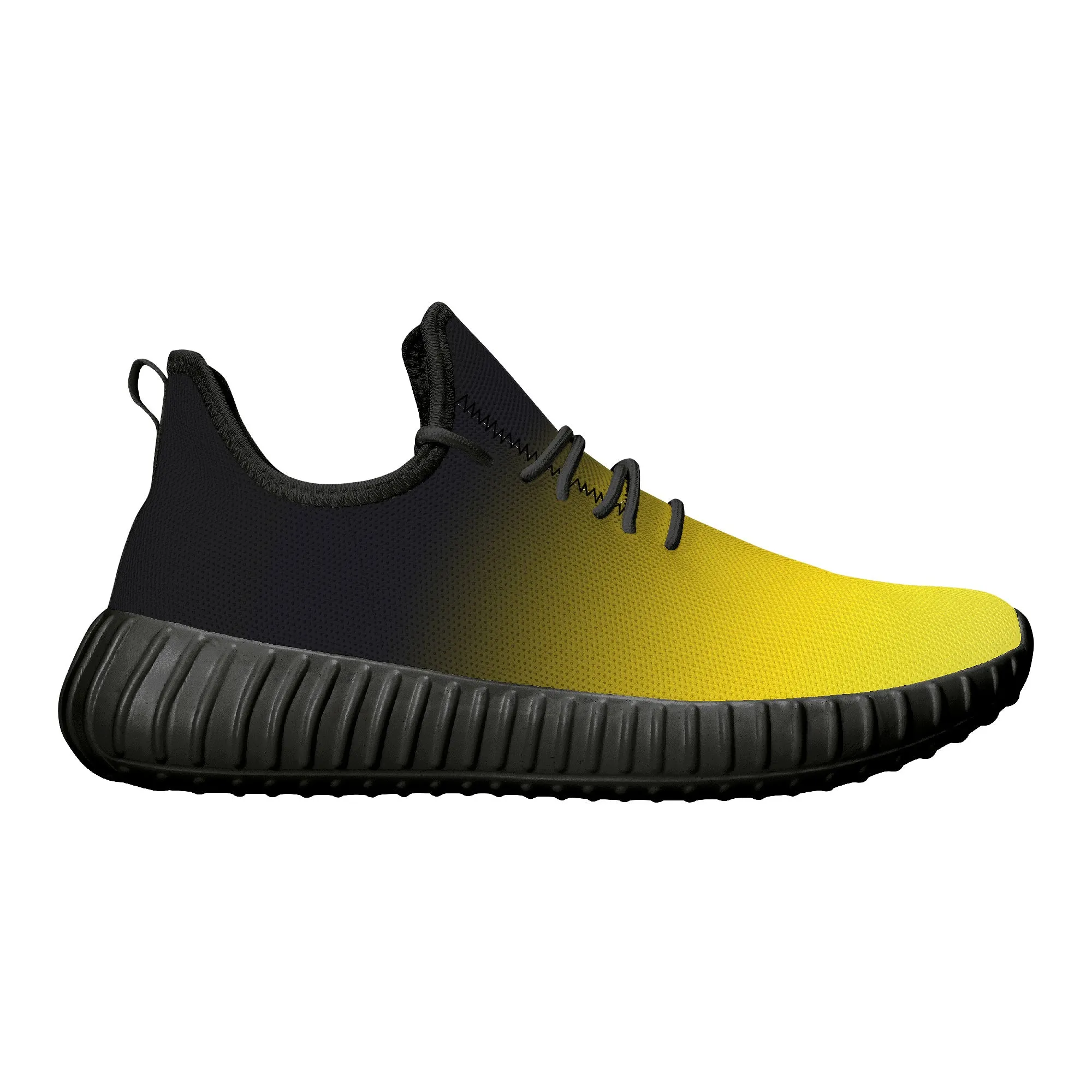 Black and Yellow Steelers Fan Sneakers