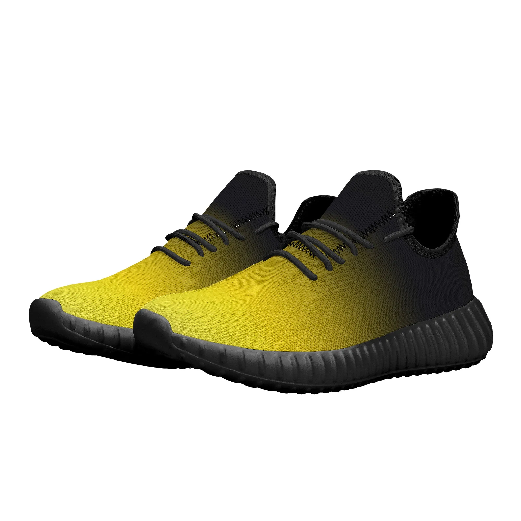 Black and Yellow Steelers Fan Sneakers