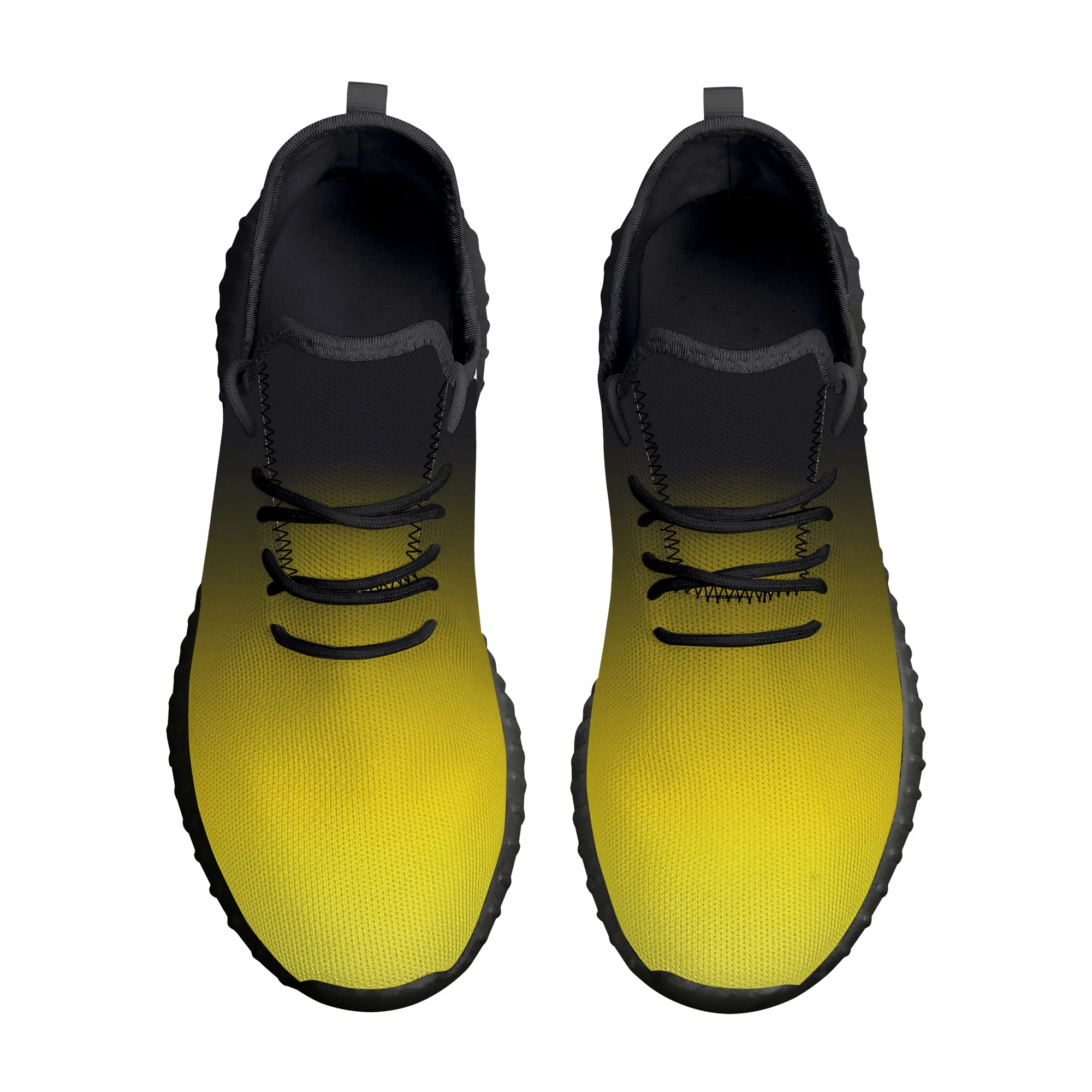 Black and Yellow Steelers Fan Sneakers