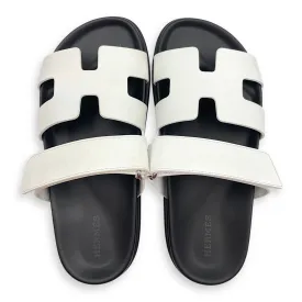 Chypre 36.5 Blanc Sandals in Calfskin