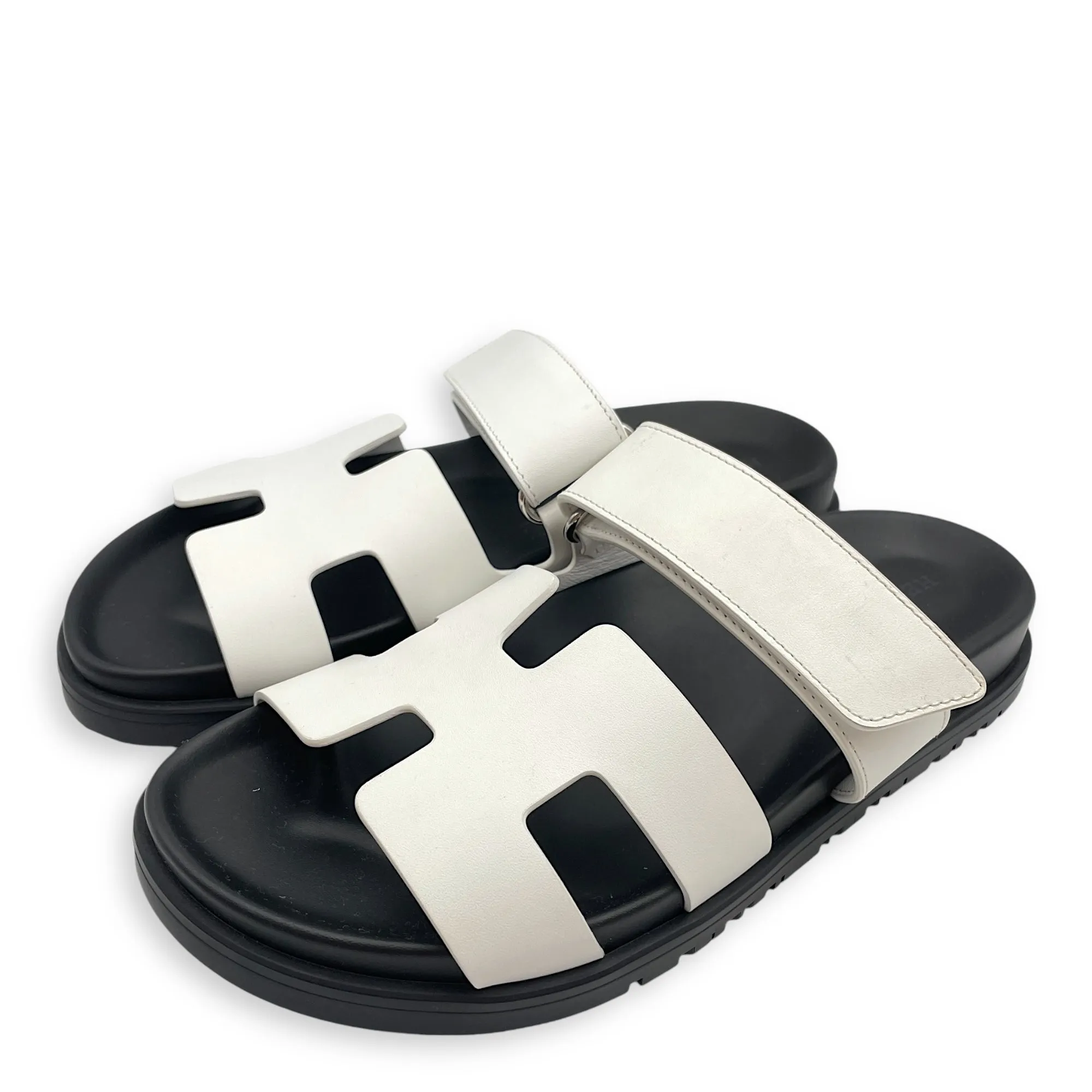 Chypre 36.5 Blanc Sandals in Calfskin