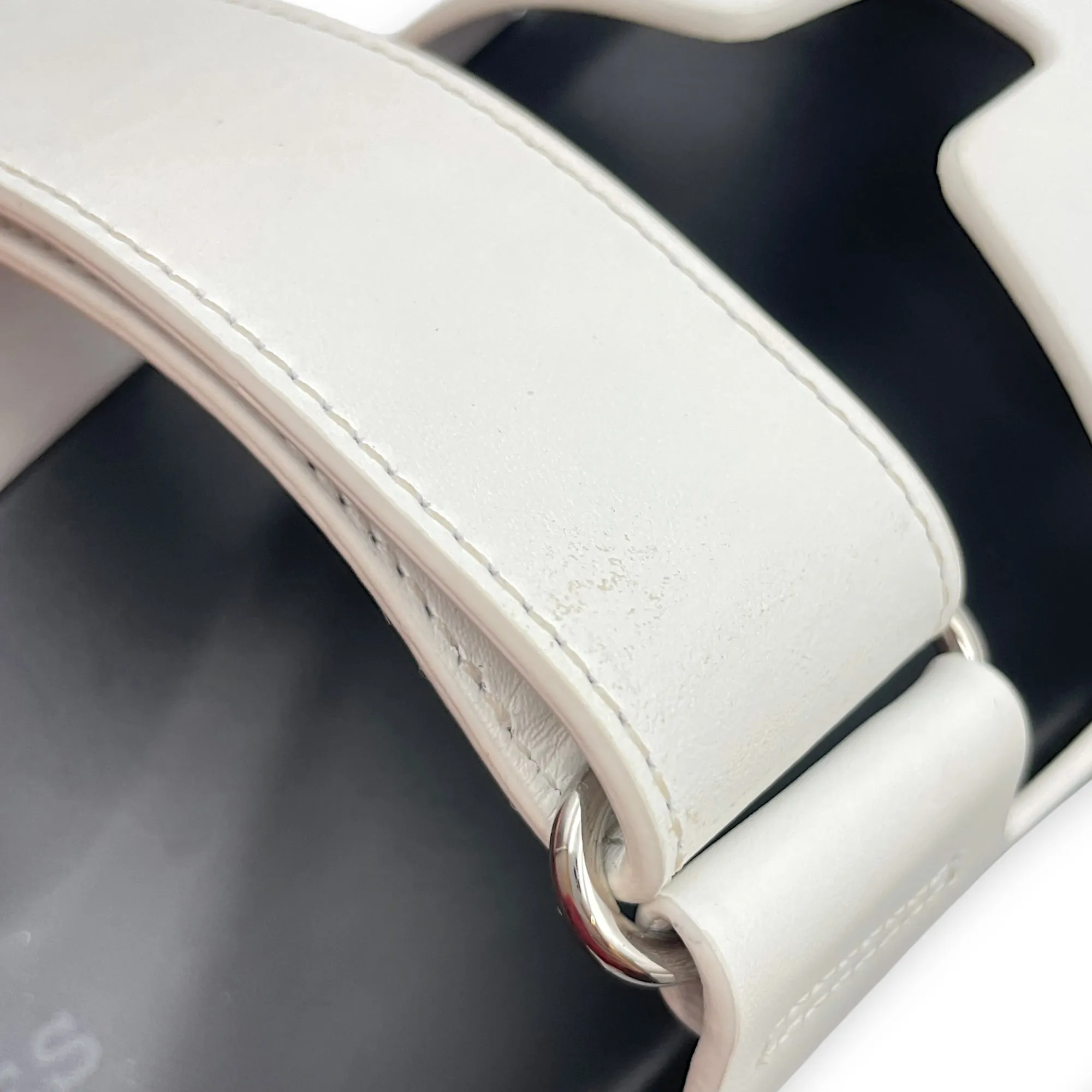 Chypre 36.5 Blanc Sandals in Calfskin