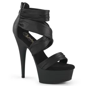 DELIGHT-620 Pleaser Black Faux Leather Sexy Platform Shoes (Pole Dancing Heels)