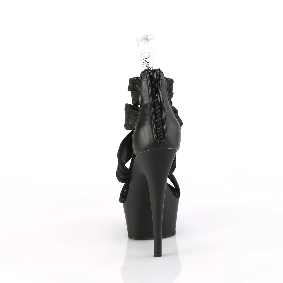 DELIGHT-620 Pleaser Black Faux Leather Sexy Platform Shoes (Pole Dancing Heels)