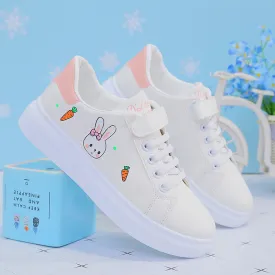 Fashion big kids sports soft-soled white shoes