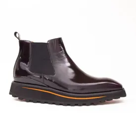 Foil leather Thick-Soled Chelsea Boot 2898 Purple