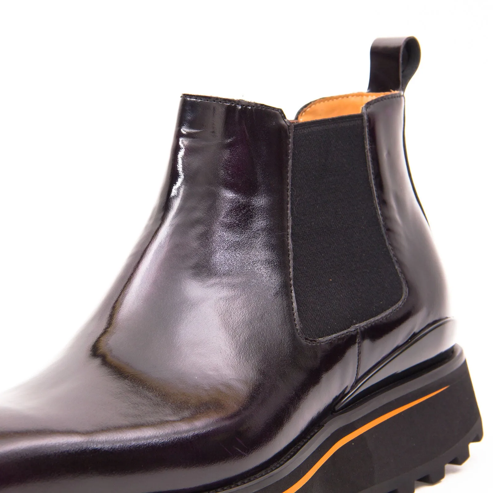 Foil leather Thick-Soled Chelsea Boot 2898 Purple
