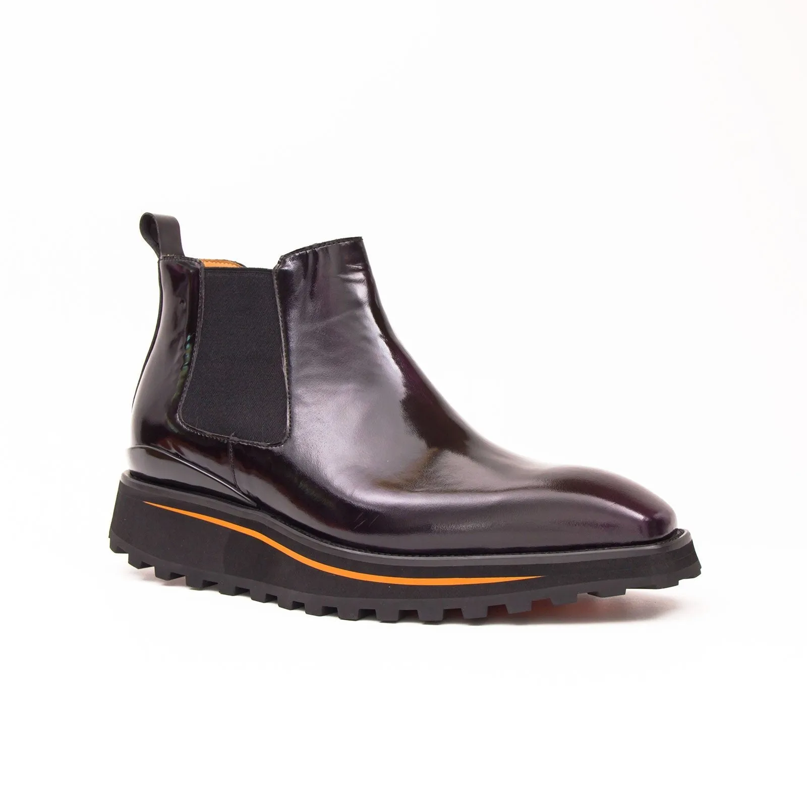 Foil leather Thick-Soled Chelsea Boot 2898 Purple