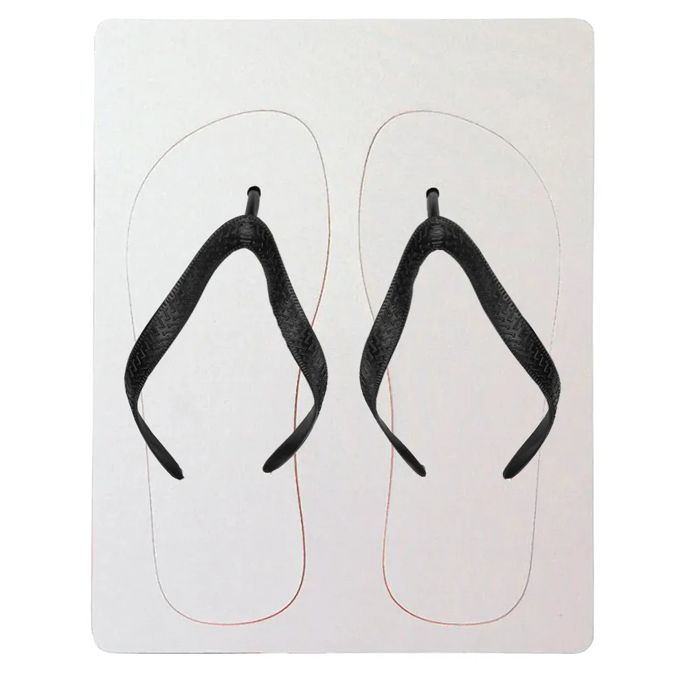FULL CARTON - 20 x Flip Flops - Child Size - Black Straps - Large