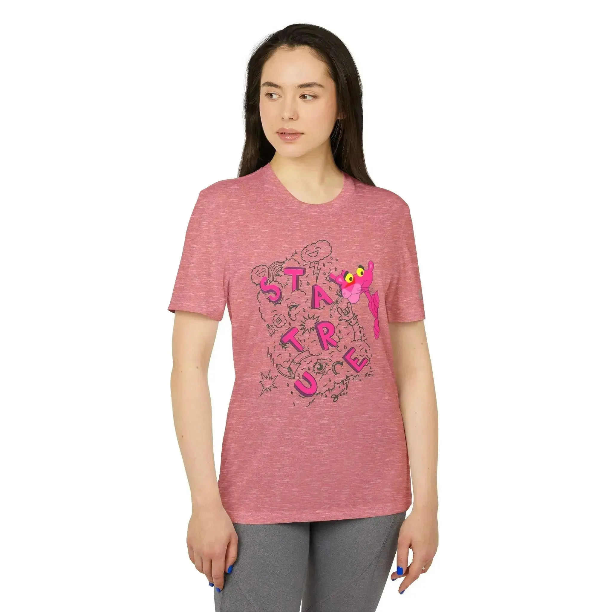 Funny Pink Panther Adidas® Unisex Sport T-shirt