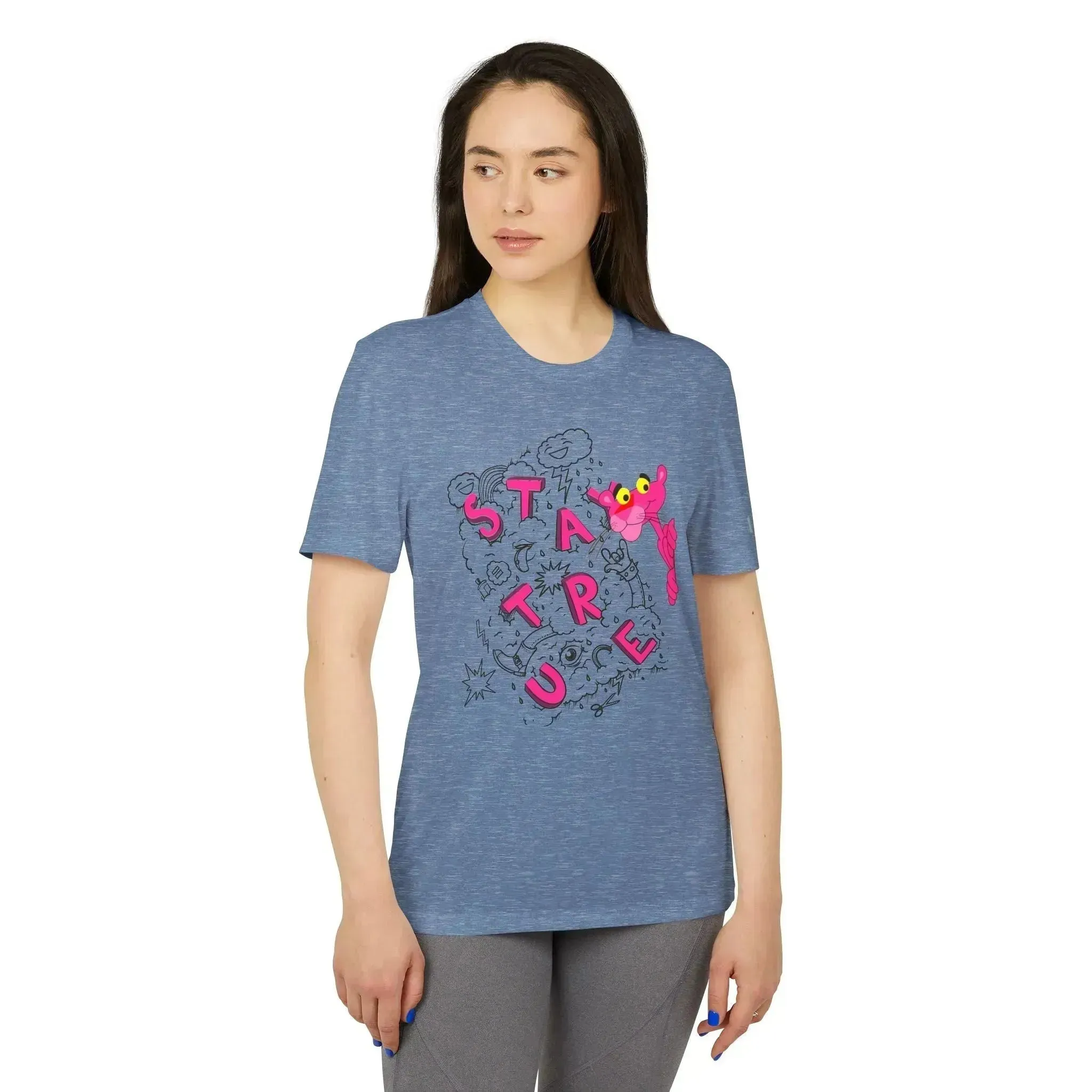 Funny Pink Panther Adidas® Unisex Sport T-shirt