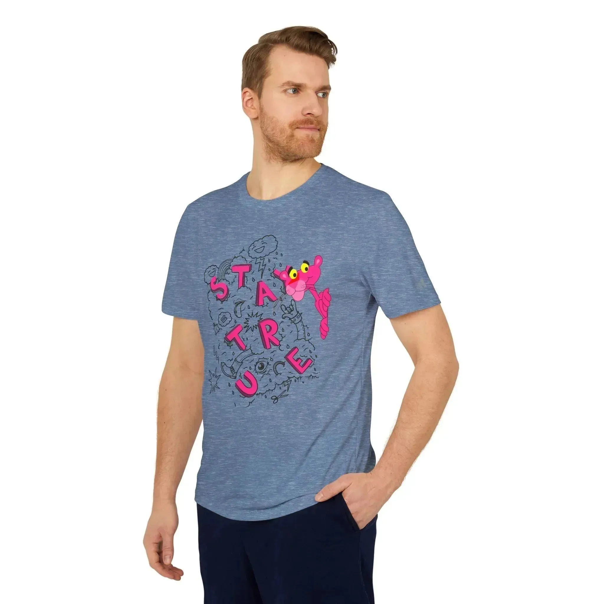 Funny Pink Panther Adidas® Unisex Sport T-shirt