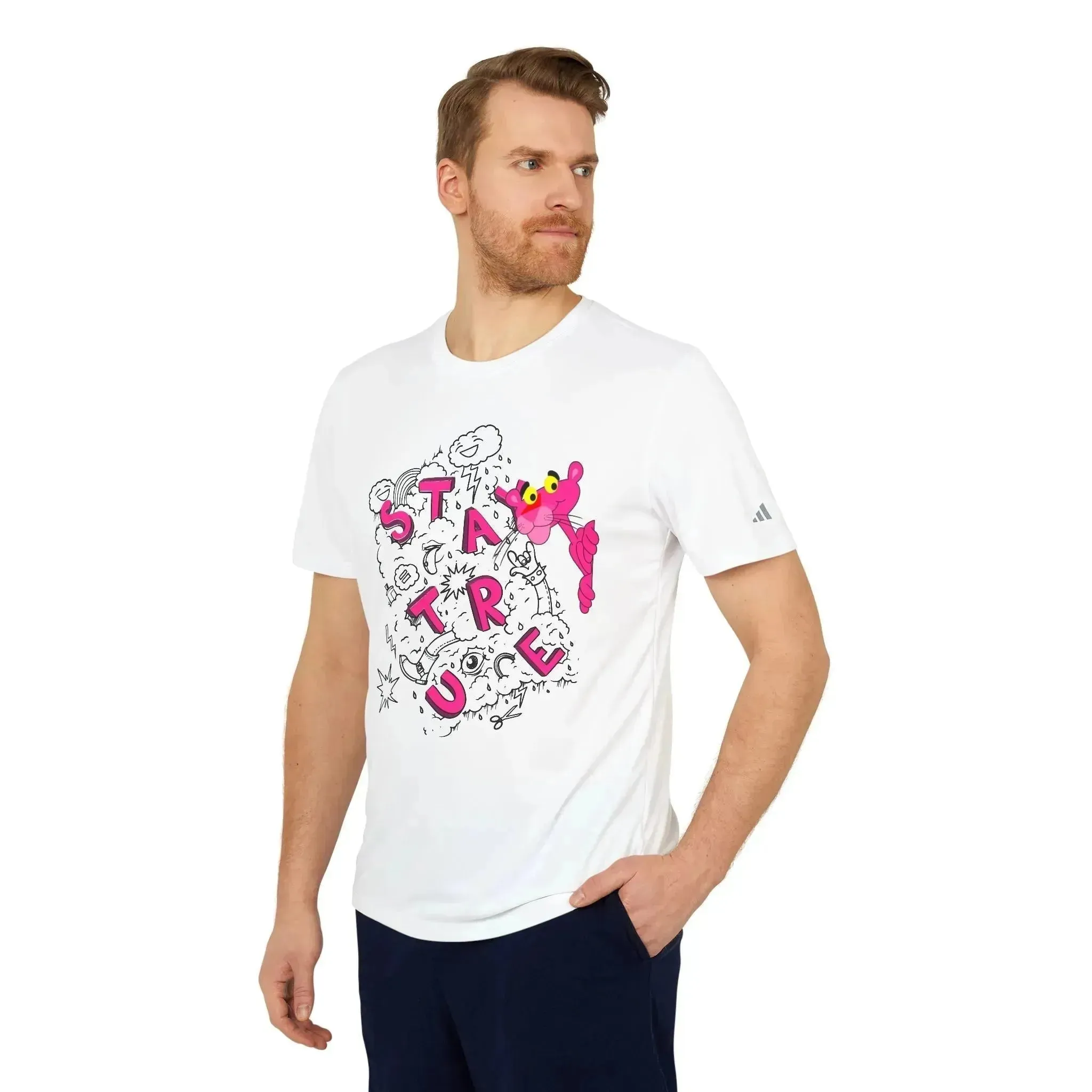Funny Pink Panther Adidas® Unisex Sport T-shirt