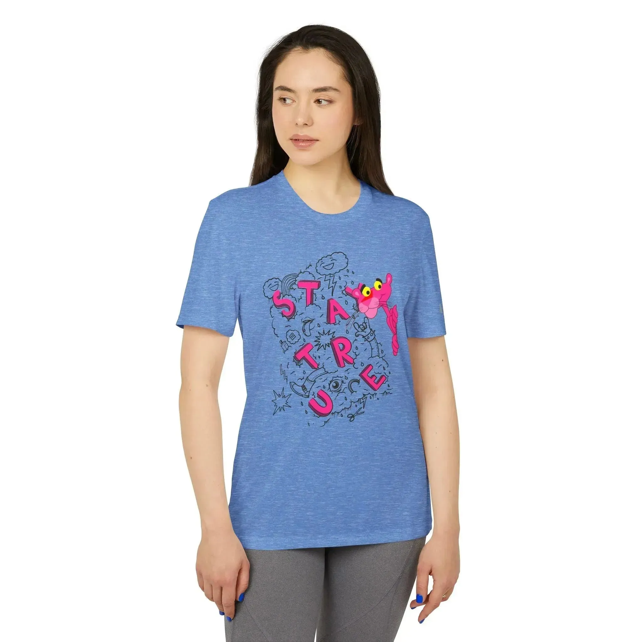 Funny Pink Panther Adidas® Unisex Sport T-shirt