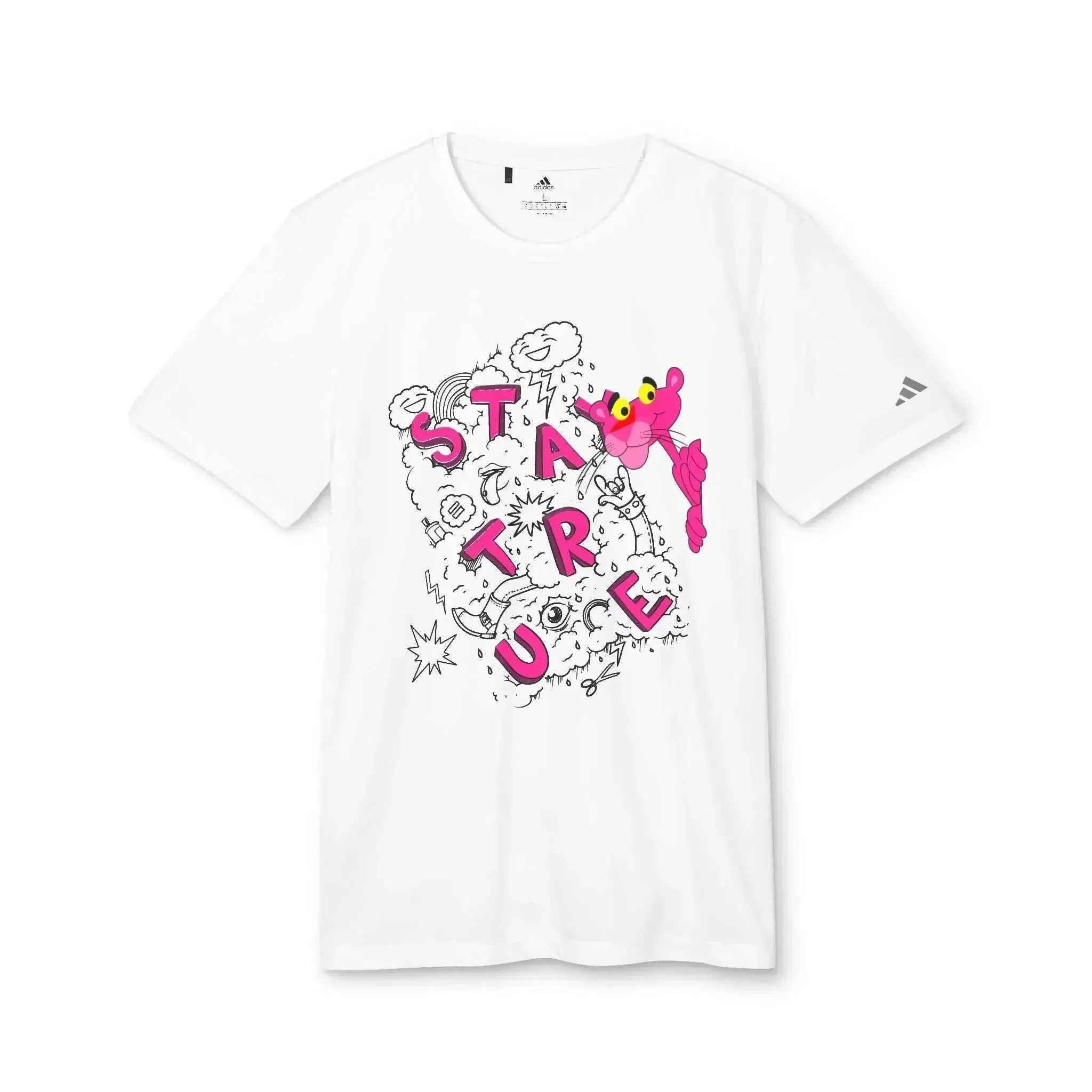Funny Pink Panther Adidas® Unisex Sport T-shirt