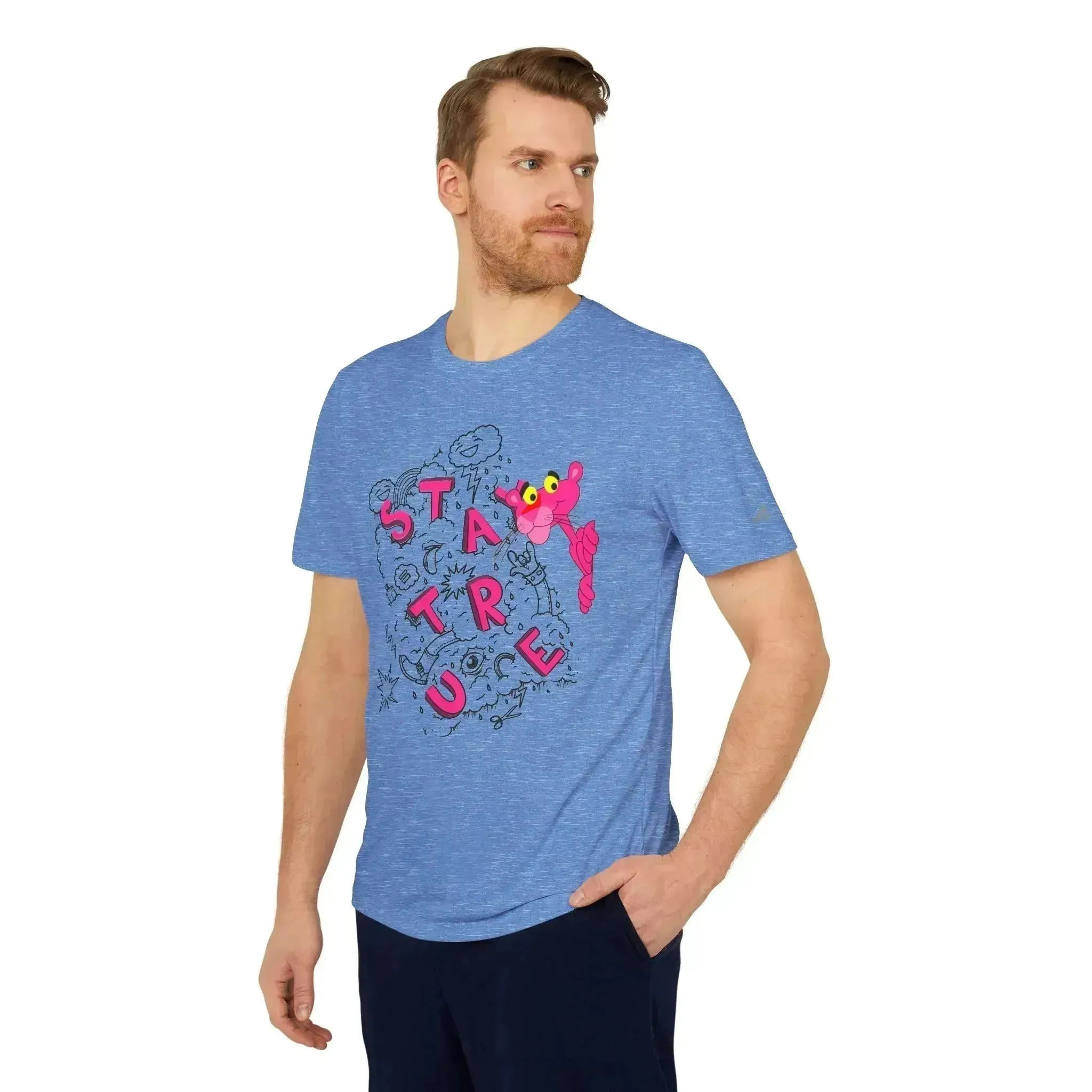 Funny Pink Panther Adidas® Unisex Sport T-shirt
