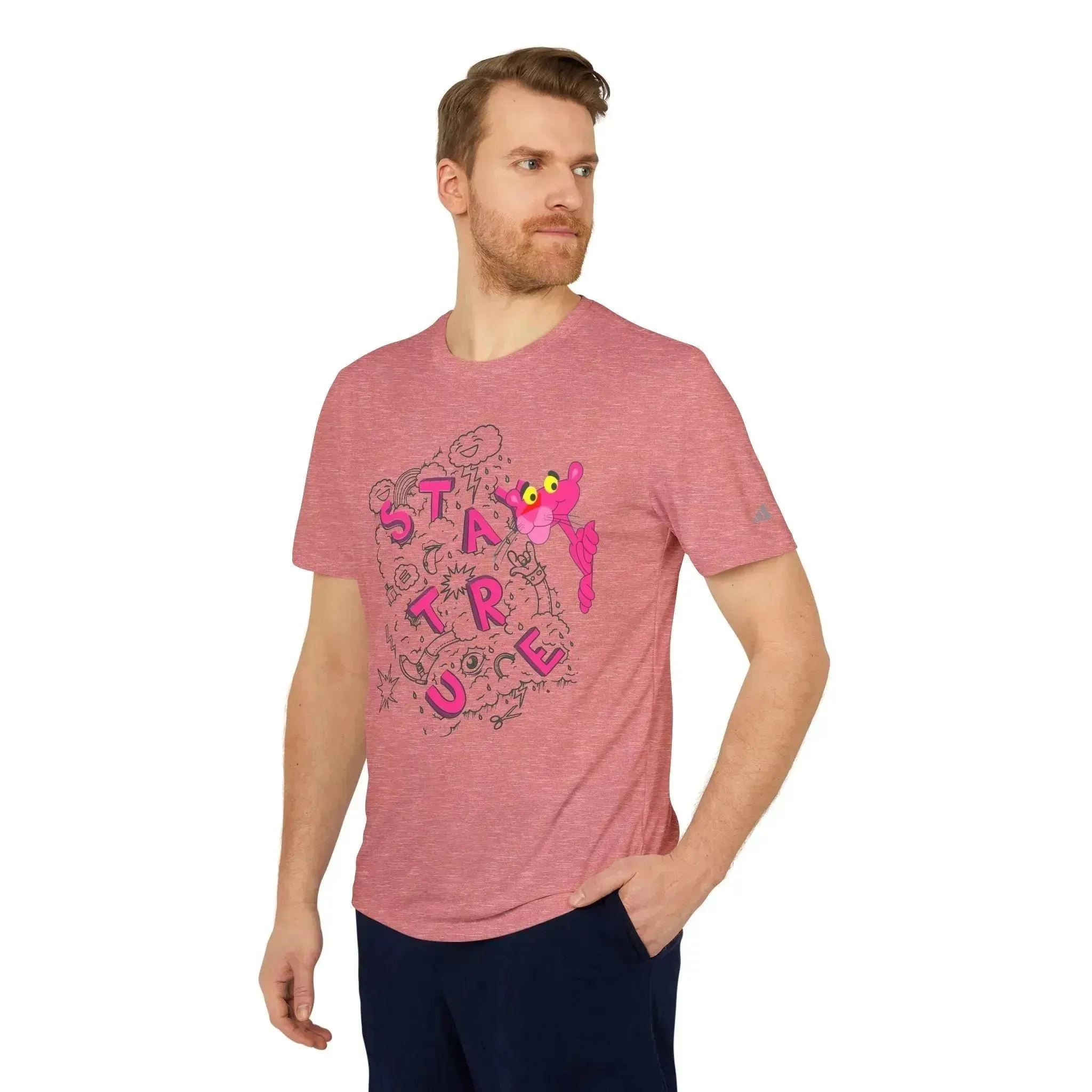 Funny Pink Panther Adidas® Unisex Sport T-shirt
