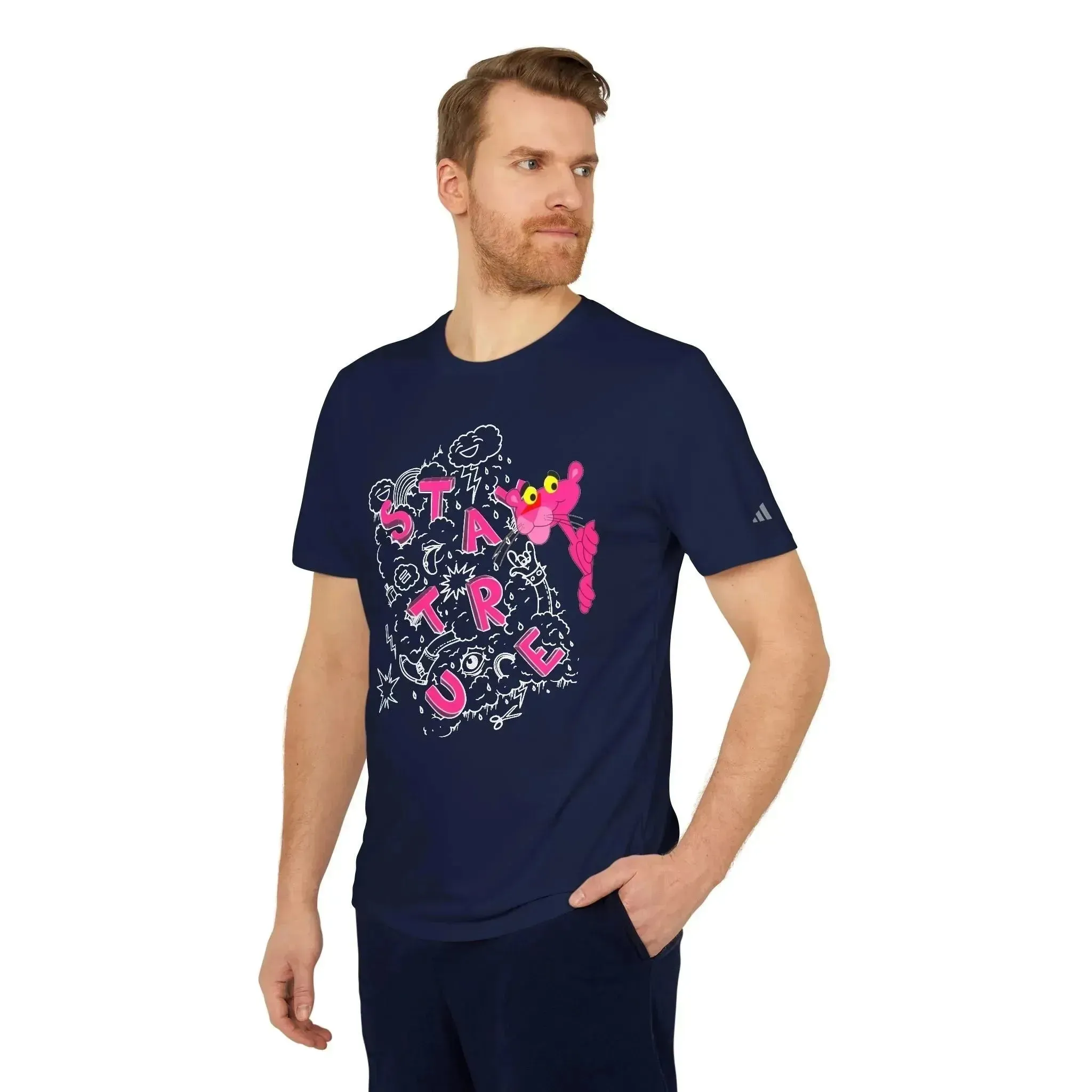 Funny Pink Panther Adidas® Unisex Sport T-shirt