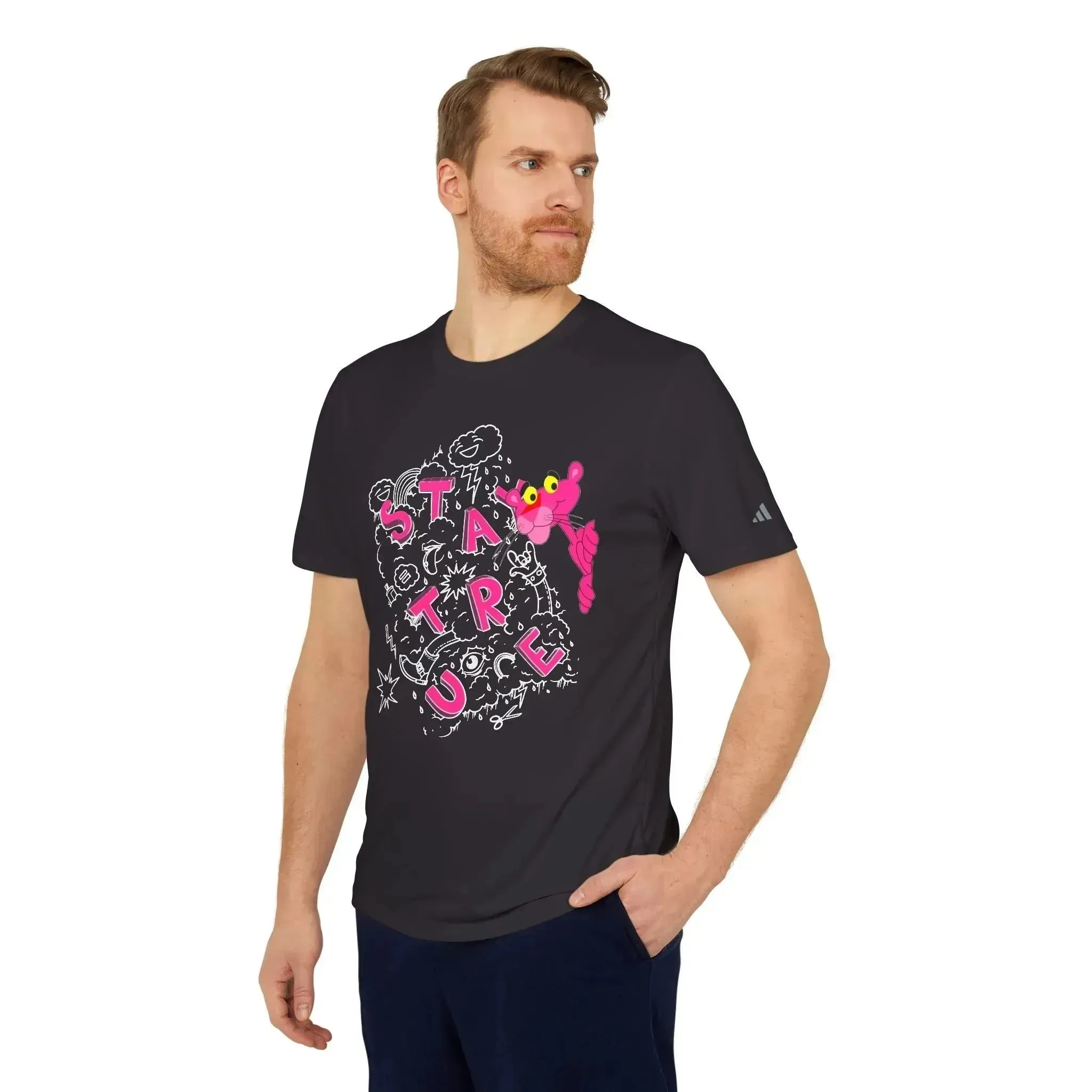 Funny Pink Panther Adidas® Unisex Sport T-shirt