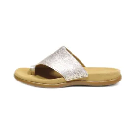 Gabor Flip Flops Leather Beige Colour For Women