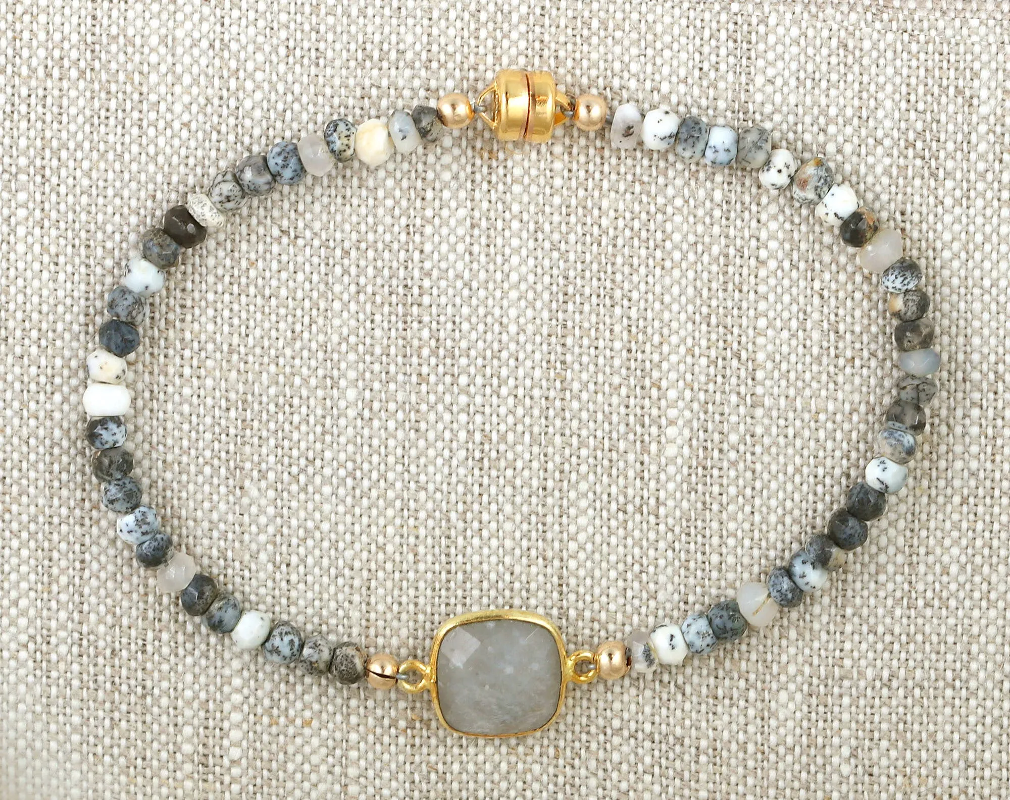 Gray Moonstone Bracelet