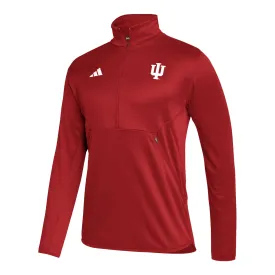 Indiana Hoosiers Adidas Sideline 1/4 Zip Crimson Jacket