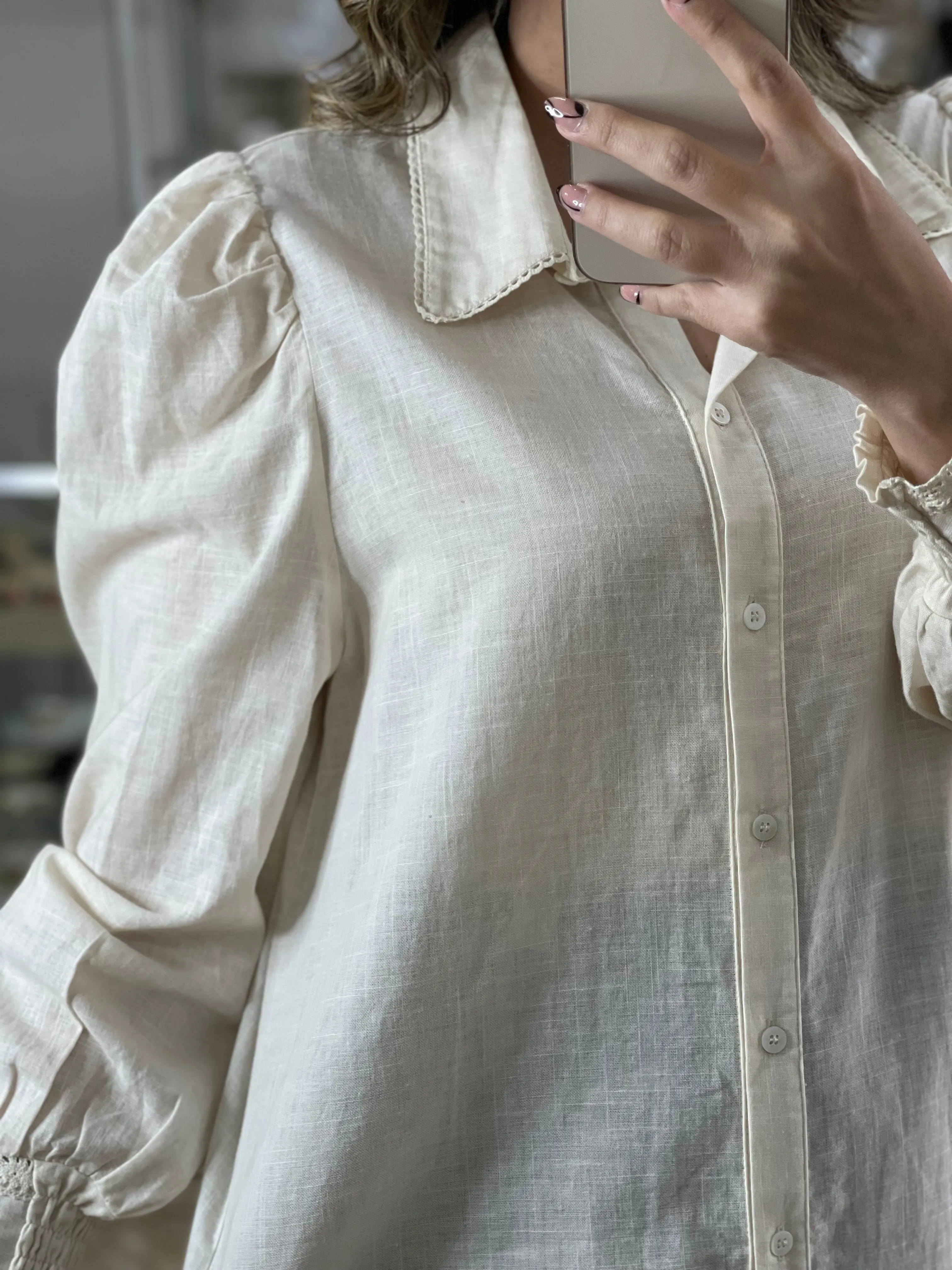 Long Sleeves Button Up Top