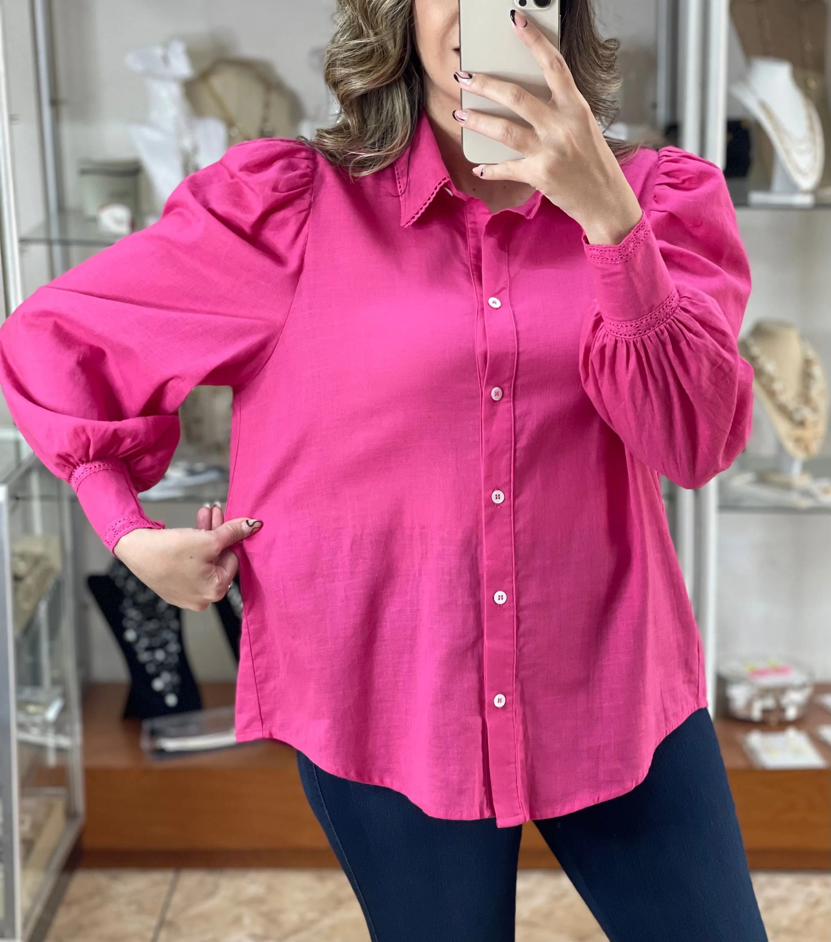 Long Sleeves Button Up Top