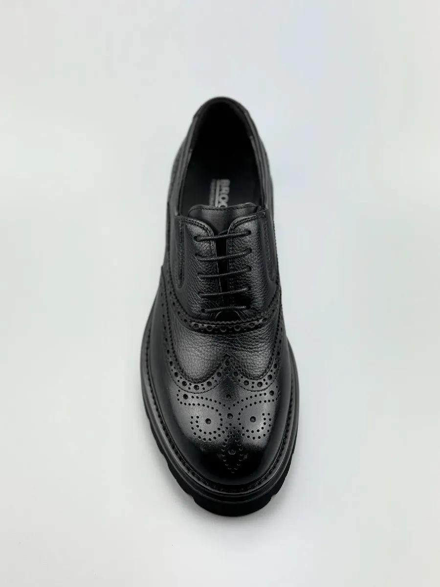 Men's Formal Shoes Brogue Carved Thick Sole Trendy Shoes