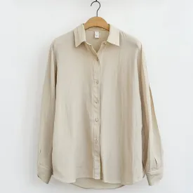 Mens Linen Shirt  Relaxed Fit  Long Sleeve  Button-Up Casual Wear