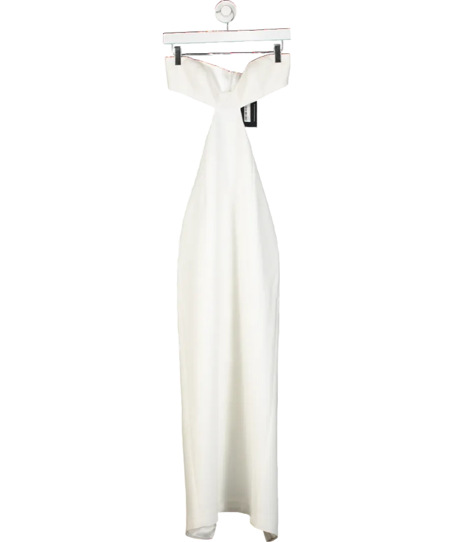 New Arrivals White Strapless Cutout Jumpsuit UK 8