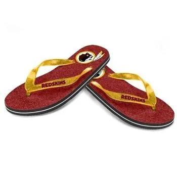 NFL 2014 Womens Glitter Flip Flops Washington Commanders