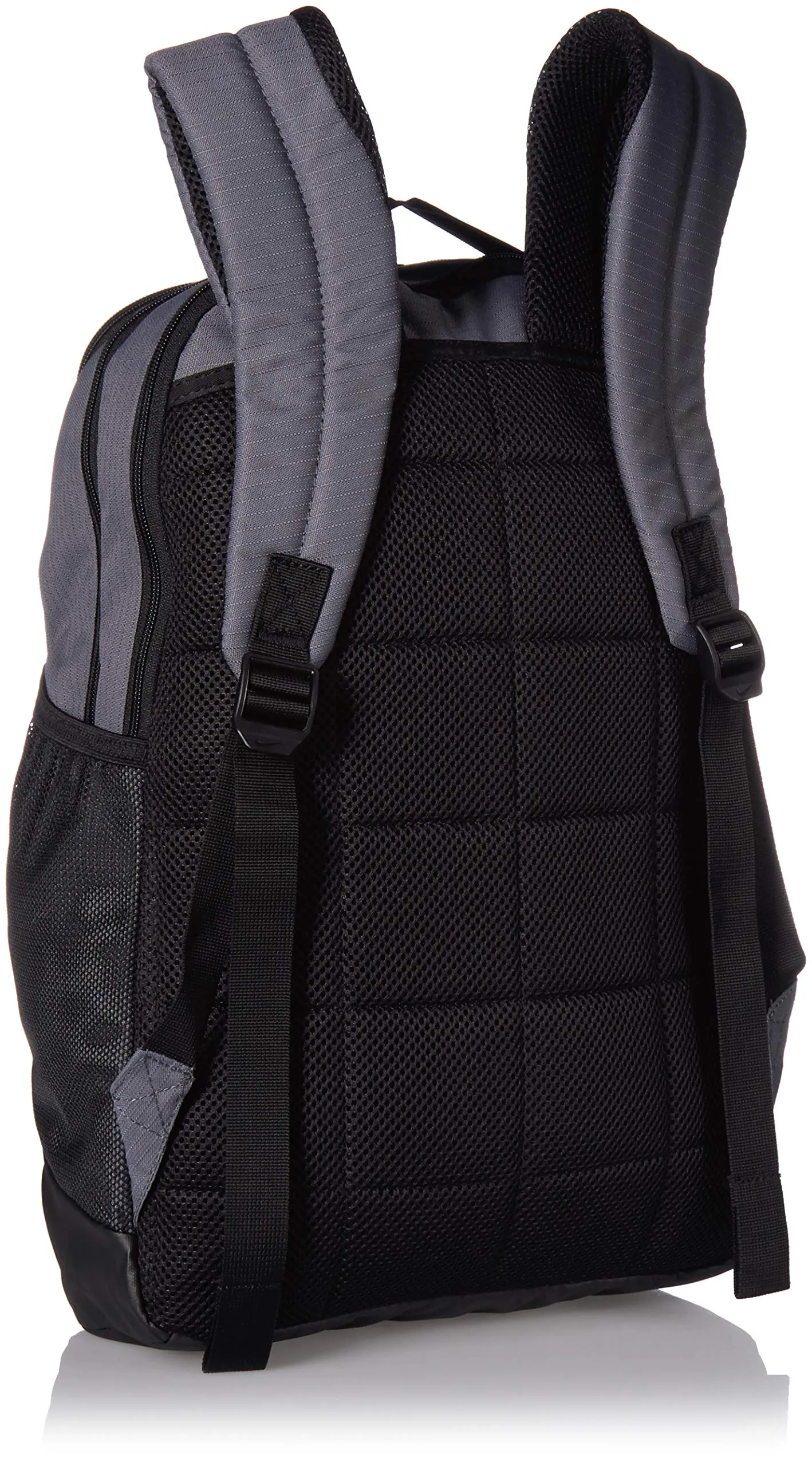 Nike Brasilia Medium Training Backpack, Nike Backpack for Women and Men with Secure Storage & Water Resistant Coating, Flint Grey/Black/White