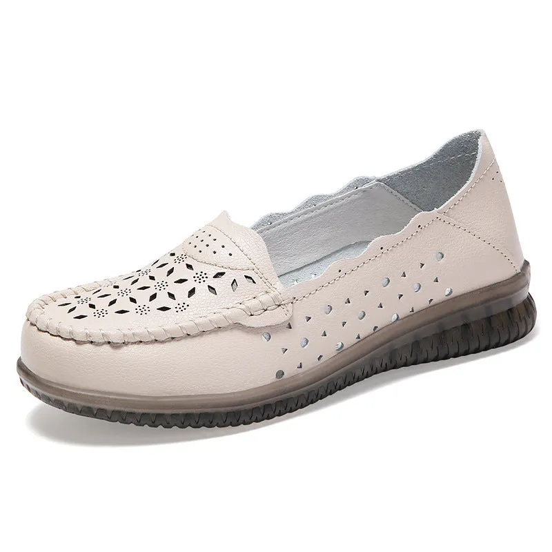 Owlkay Casual Flat Bottom Breathable Soft Single Shoes