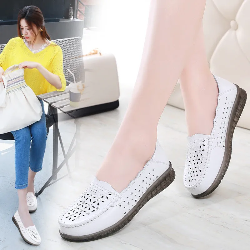 Owlkay Casual Flat Bottom Breathable Soft Single Shoes