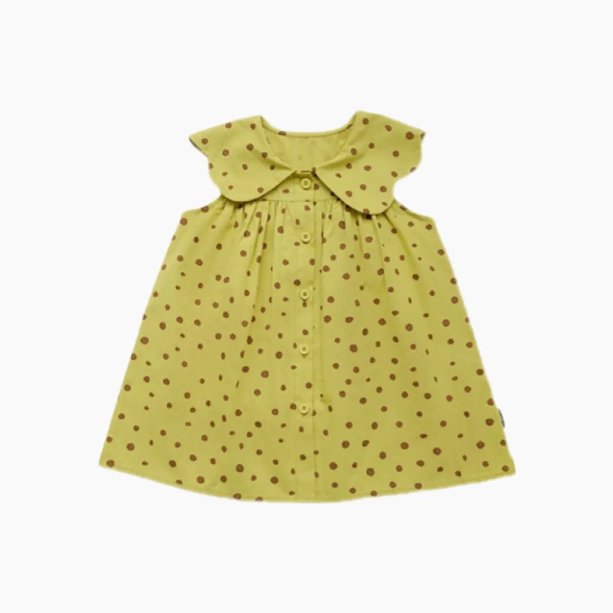 Polka Dot Ruffle Sleeveless Dress
